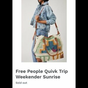 ⭐️NWT Free People Quivk Trip Sunrise “So Cool” Weekender Bag